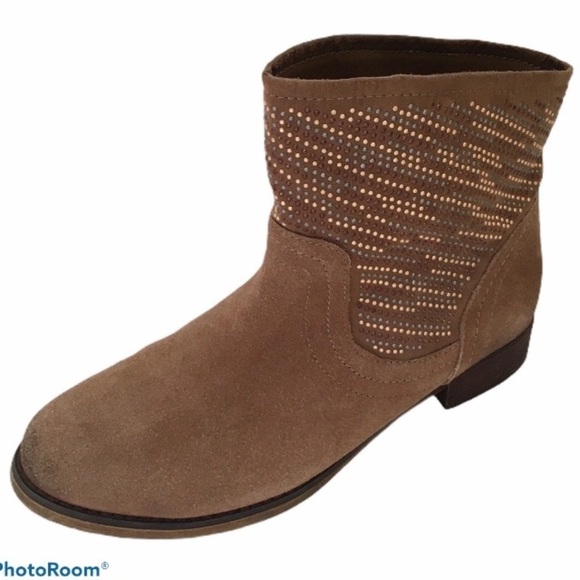 Carlos by Carlos Santana Alton Studded Taupe Suede Boots Size 8 - Picture 3 of 10